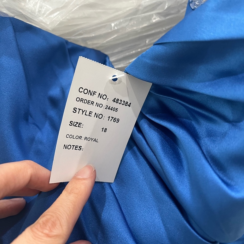 Beautiful blue dress from impression bridal. Brand new w tags! No alterations.